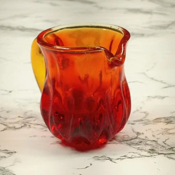 Degenhart Glass Mini Pitcher Trinket Paperweight Toothpick Vtg - Picture 5 of 9